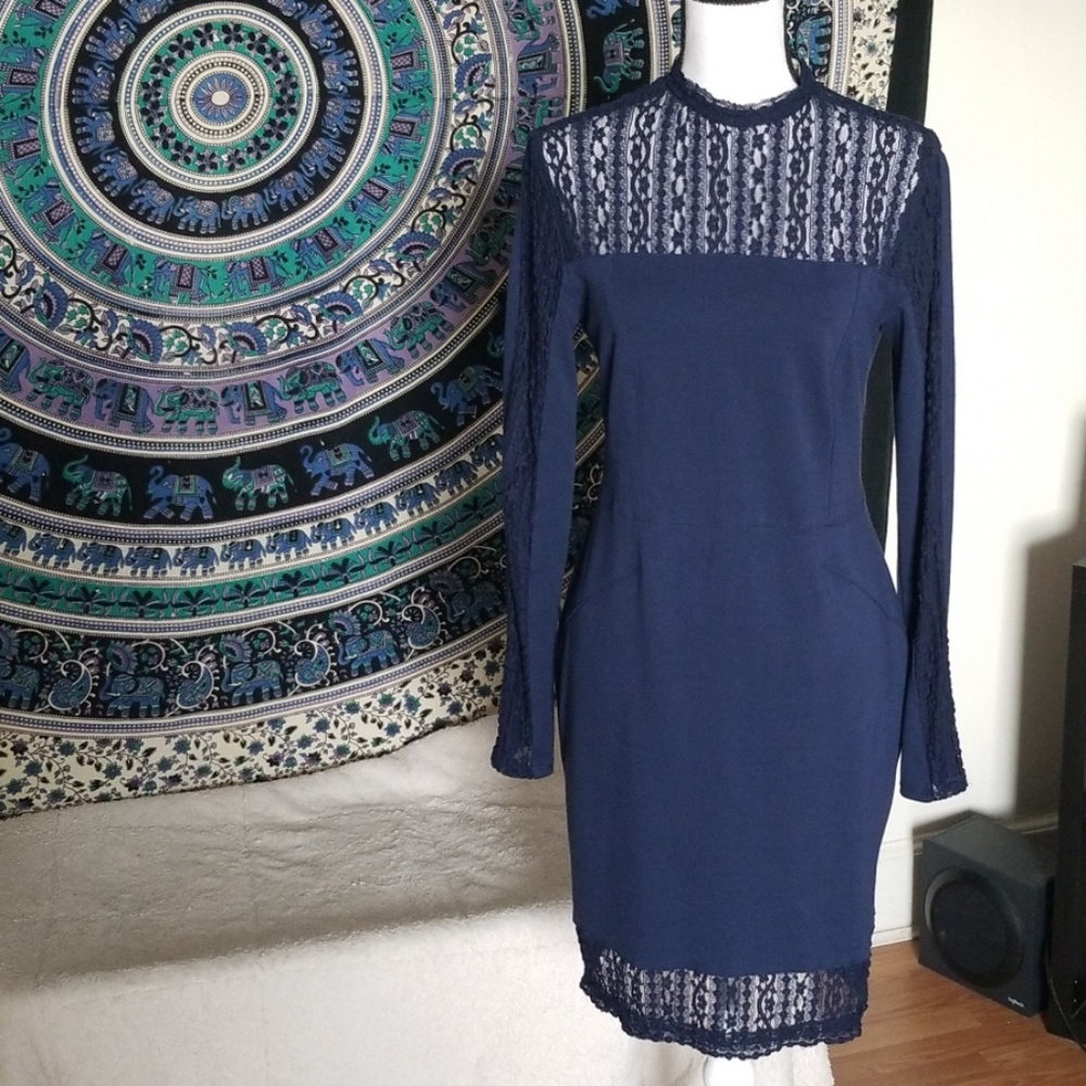 Rachel Roy Navy Lace Bodycon